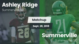 Matchup: Ashley Ridge High vs. Summerville  2018