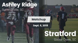 Matchup: Ashley Ridge High vs. Stratford  2019