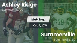 Matchup: Ashley Ridge High vs. Summerville  2019