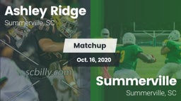 Matchup: Ashley Ridge High vs. Summerville  2020