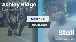 Matchup: Ashley Ridge High vs. Stall  2020