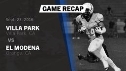 Recap: Villa Park  vs. El Modena  2016