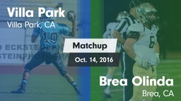 Matchup: Villa Park High vs. Brea Olinda  2016