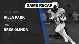 Recap: Villa Park  vs. Brea Olinda  2016