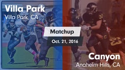 Matchup: Villa Park High vs. Canyon  2016
