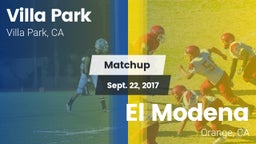 Matchup: Villa Park High vs. El Modena  2017