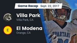 Recap: Villa Park  vs. El Modena  2017