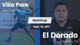 Matchup: Villa Park High vs. El Dorado  2017