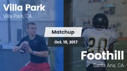 Matchup: Villa Park High vs. Foothill  2017