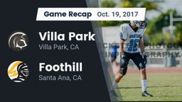Recap: Villa Park  vs. Foothill  2017