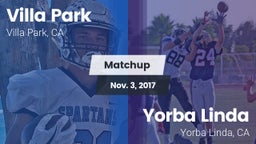 Matchup: Villa Park High vs. Yorba Linda  2017