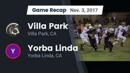 Recap: Villa Park  vs. Yorba Linda  2017