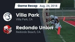 Recap: Villa Park  vs. Redondo Union  2018