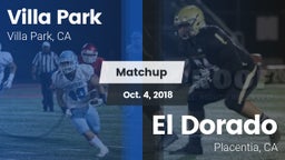 Matchup: Villa Park High vs. El Dorado  2018