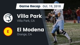 Recap: Villa Park  vs. El Modena  2018