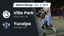 Recap: Villa Park  vs. Yucaipa  2018