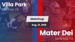 Matchup: Villa Park High vs. Mater Dei  2019