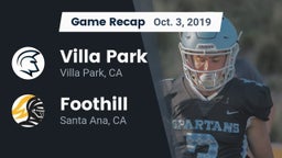 Recap: Villa Park  vs. Foothill  2019