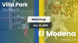 Matchup: Villa Park High vs. El Modena  2019