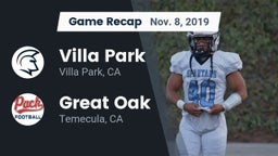 Recap: Villa Park  vs. Great Oak  2019