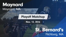 Matchup: Maynard  vs. St. Bernard's  2016