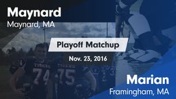 Matchup: Maynard  vs. Marian  2016