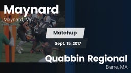 Matchup: Maynard  vs. Quabbin Regional  2017