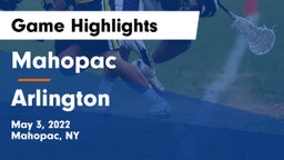 Mahopac  vs Arlington  Game Highlights - May 3, 2022