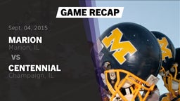 Recap: Marion  vs. Centennial  2015