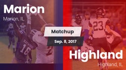 Matchup: Marion vs. Highland  2017