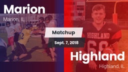 Matchup: Marion vs. Highland  2018