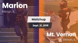 Matchup: Marion vs. Mt. Vernon  2018