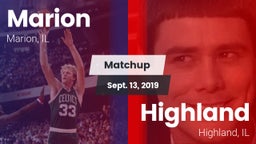 Matchup: Marion vs. Highland  2019