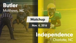 Matchup: Butler  vs. Independence  2016