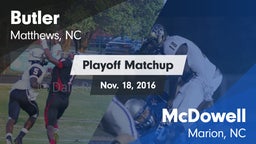 Matchup: Butler  vs. McDowell  2016