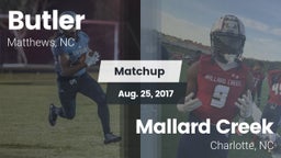 Matchup: Butler  vs. Mallard Creek  2017