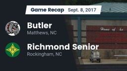 Recap: Butler  vs. Richmond Senior  2017