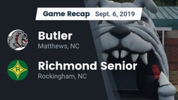 Recap: Butler  vs. Richmond Senior  2019