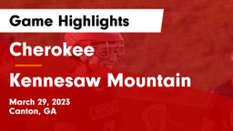 Cherokee  vs Kennesaw Mountain  Game Highlights - March 29, 2023