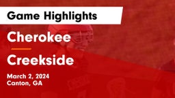 Cherokee  vs Creekside Game Highlights - March 2, 2024