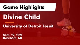 Divine Child  vs University of Detroit Jesuit  Game Highlights - Sept. 29, 2020