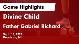 Divine Child  vs Father Gabriel Richard  Game Highlights - Sept. 16, 2023