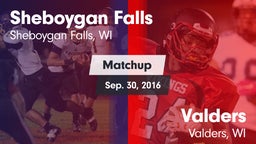 Matchup: Sheboygan Falls vs. Valders  2016