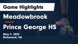 Meadowbrook  vs Prince George HS Game Highlights - May 9, 2024
