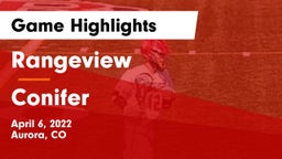 Rangeview  vs Conifer  Game Highlights - April 6, 2022