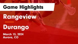Rangeview  vs Durango  Game Highlights - March 13, 2024