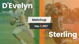 Matchup: D'Evelyn  vs. Sterling  2017