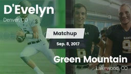 Matchup: D'Evelyn  vs. Green Mountain  2017