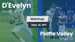 Matchup: D'Evelyn  vs. Platte Valley  2017