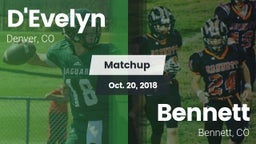 Matchup: D'Evelyn  vs. Bennett  2018